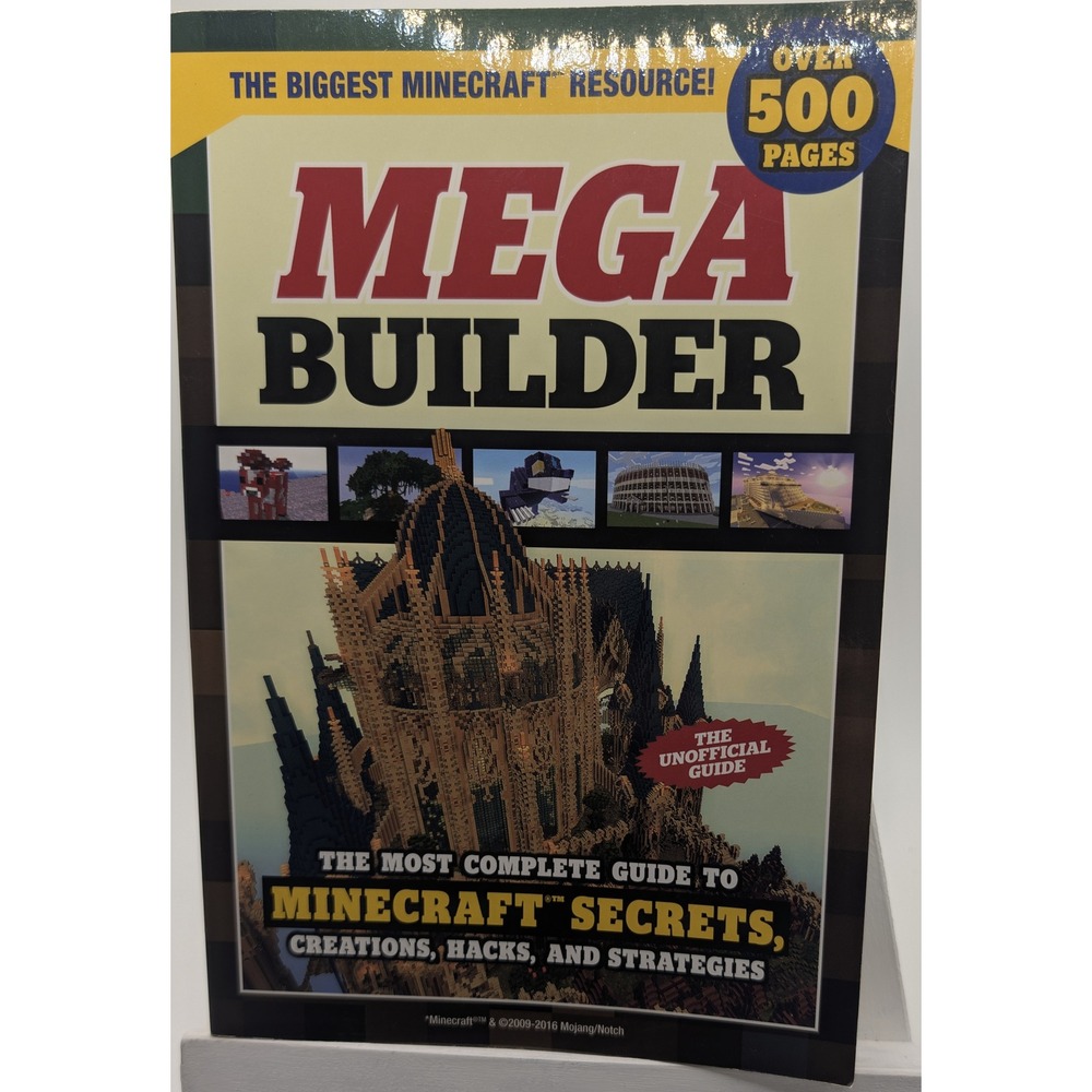 Triumph Books Minecraft Guide Book Mega Builder Unofficial Secrets Hacks 500+ Pg